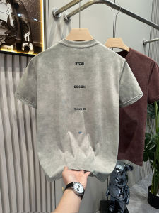 เสื้อยืดคอกลมแขนสั้นพิมพ์ลายฟองสีสันสดใสสำหรับผู้ชาย ทรงหลวม ระบายอากาศได้ดี ใส่สบาย สำหรับฤดูร้อน แฟชั่นเสื้อผ้าผู้ชาย