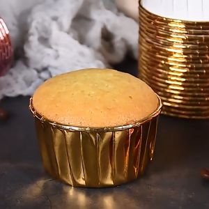 [50 PCS] Cupcake Muffin Gold | Kertas Cup Cake Muffin Metalic | Cupcake Gold Paper