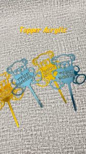 CAKE TOPPER ACRYLIC ISI 10 PCS PER PACK TOPPER HAPPY BIRTHDAY UNTUK HIASAN KUE ULTAH