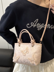 Túi Đeo Chéo Thêu Hình Bướm Kiểu Trung Quốc Mới Cho Nữ Mùa Hè 2025 Túi Đeo Vai Đa Năng Túi Đeo Tay Đi Làm Túi Đeo Vai Hình Thùng