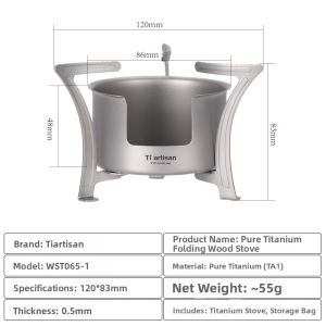Tiartisan | Multipurpose Camping Grill Portable Titanium Stove