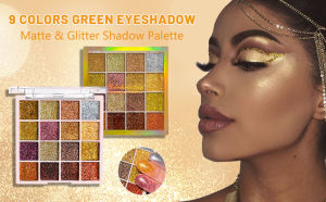 Rebellious Girl 16 Colors Gold Highly Pigmented Eyeshadow Palette Waterproof Long Lasting Eye Glitter Makeup Palette