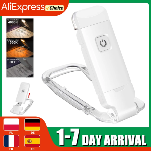 LED USB Rechargeable Book Light Reading Light Eye Protection Night Light Portable Clip Desk Light Bookmark Read Light Night Lamp