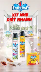 {Hàng chính hãng} Bình xịt côn trùng EnterOne hương nước hoa 600ml xịt diệt kiến diệt gián diệt muỗi Xịt côn trùng hiệu quả an toàn được Bộ Y Tế cấp phép