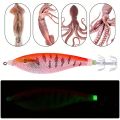Ackibbik 4pcs/set 11cm/ 13g Shrimp Fishing Lures Luminous Squid Jig Hook Shrimp Prawn Lure Artificial Hard Bait Fishing Supplies. 