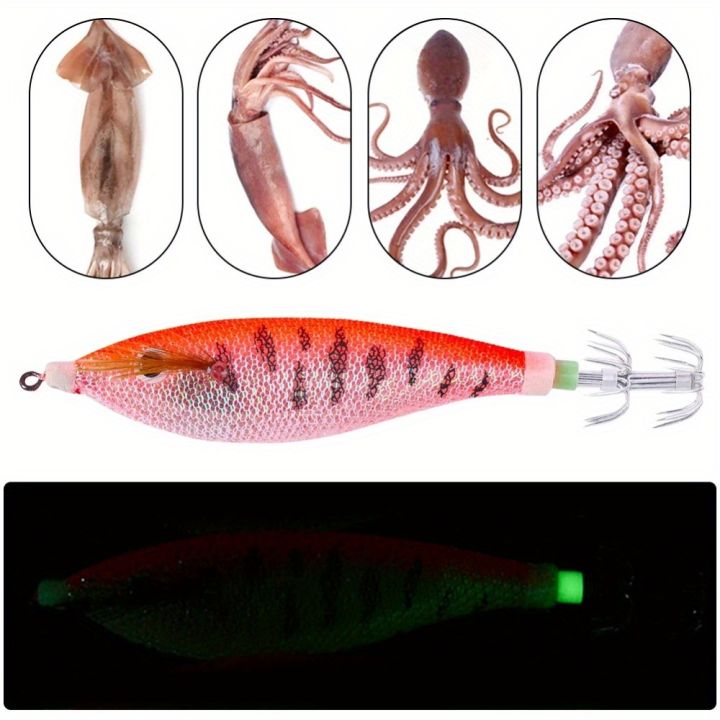 Ackibbik%204pcs/set%2011cm/%2013g%20Shrimp%20Fishing%20Lures%20Luminous%20Squid%20Jig%20Hook%20Shrimp%20Prawn%20Lure%20Artificial%20Hard%20Bait%20Fishing%20Supplies%20-%20Image%203