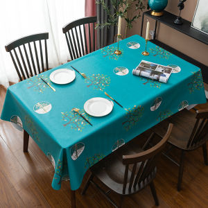 New Chinese Style PVC Tablecloth Waterproof and Oil-Resistant