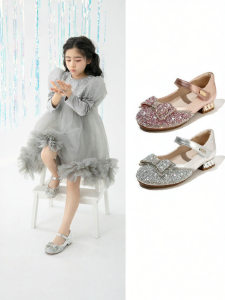 Belle | Low Heel Princess Shoes for Girls Leather
