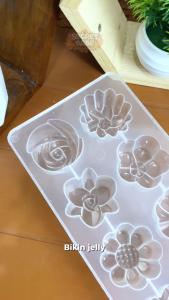 Cetakan agar2 puding jelly bunga / Cetakan coklat bunga tray plastik /Cetakan es serbaguna FOODGRADE / Cetakan agar bunga besar