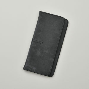 Lunia Long Soft Leather Wallet with Multiple Card Slots Trendy Chinese Style Fashionable Durable Bifold Wallet for Youth