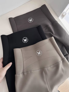 Womens Yoga Pants Sharkskin Design Fleece Lined Thickened Autumn Winter Warm Tummy Control Butt Lifting Leggings