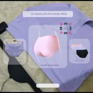 CELANA DALAM SEAMLESS 3PCS CD WANITA TANPA JAHITAN ANTI NYEPLAK