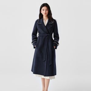 Koradior | Elegant Wool Coat 100 Percent Merino
