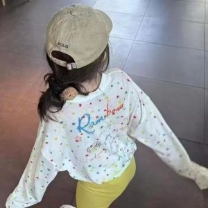 Cool and Colorful Dots Long Sleeve T-Shirt for Girls