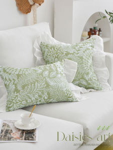 Áo Đệm Ghế Sofa Kiểu Pháp Áo Đệm Ghế Sofa Phòng Khách Đệm Đầu Giường Cổ Điển Viền Hoa Đệm Lưng Cửa Sổ Trượt Vải Polyester