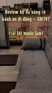 Bàn phụ sofa bàn ăn mini có bánh xe kết hợp kệ đa năng - GM102