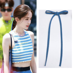 Cute Girls New Denim Hair Clip with Butterfly Knot and Duckbill Clip Japanese and South Korean Style Hair Accessories
