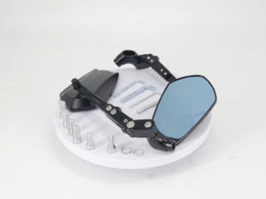 Motorcycle Side Mirror Full CNC Adjustable Blue Lens Universal