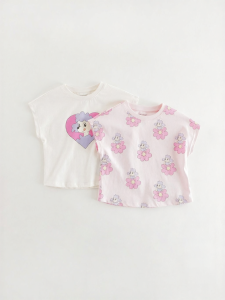 Marc&Janie | Cool and Breathable Fun Pug Design Girls T-Shirt