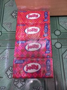 (Paket 4 Pcs) Tissu Jolly 250 Sheet Ekonomis 4 Pack Tisu Jolly Facial Tissue 2ply 250sheet
