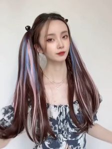 Rambut Palsu Wanita Kepang Ponytail Lurus 55cm Poni Pony Tail Ponitail Korea