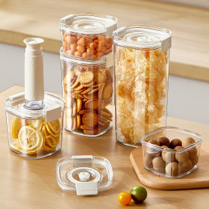 460-1800ml Transparent Vacuum Food Sealing Tank 100% Keep Fresh Food Storage Containers Coffee Candy Snack Freshness Jar