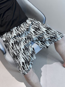 กางเกงขาสั้นชายผ้าไหมน้ำตาลบางฤดูร้อน กางเกงขาสั้นชายผ้าฝ้ายเทียมหลวมๆ ลำลอง กางเกงนอนชาย กางเกงขาสั้นชายชาย