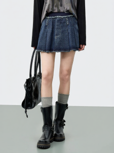 INLIFE | High Waist Jean Skirt Vintage Casual Slender A-Line
