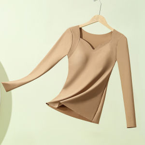 Miiow | Hydrolyzed Hyaluronic Acid Skincare Base Layer with Padded Bra Top Womens Long Sleeve T-shirt