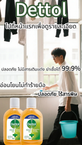 เดทตอล น้ำยาฆ่าเชื้อแบคทีเรียและโรคอเนกประสงค์ ฉลากไทย มัลติ-ยูส 250ml