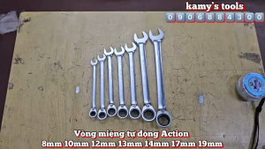 Cờ lê vòng miệng tự động Action có lẫy đảo chiều 8mm 10mm 12mm 13mm 14mm 17mm 19mm
