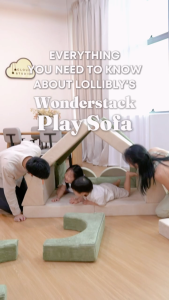 Lollibly Wonderstack Kids Play Sofa Montessori Modular Play Couch (2 Colours: Biscuit Cream and Fern)