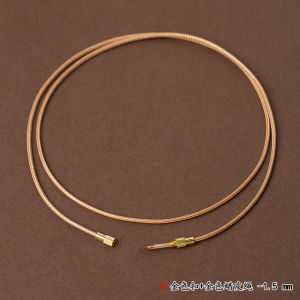 Gold Pendant Black Rope Necklace Half Finished Product Mens Style Wax Leather Cord Pendant Hanging Cord Fine Rope Jewelry