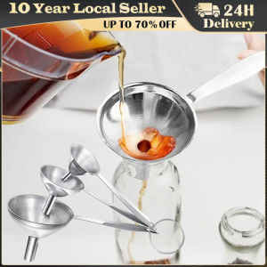 3 Piece Stainless Steel Funnels Set with Handle Mini Funnel Set Multipurpose for Transferring Liquid Dry Ingredients Powder 3 In 1 Funnels For Filling Bottles Stainless Steel Small Kitchen Funnel Set For Transferring Essential Oils Liquid
