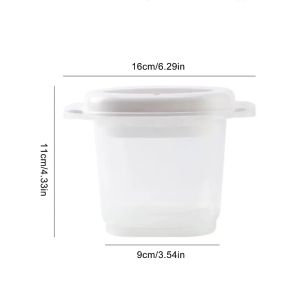 Food-Grade PP Microwave Rice Cooker Multifunctional Rice Washing and Draining Quick Cooking Lunch Box Suitable for Office Worker