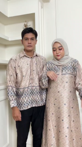 baju gamis couple pasangan gamis maxmara terbaru baju kondangan  keluarga kekinian couple pasangan suami istri baju lebaran keluarga 2026