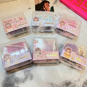 Paket 6 Gantungan Kunci & 5 Lembar Sticker Label + Free Pinset - JBE SCW PINK BIRU UNGU