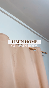 LIMIN Curtain Rod | Adjustable & Extendable 28"- 48" 48"-84" | 3/4 | Metal Rod Wood Kurtina Pole