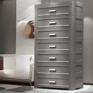 Large Capacity Plastic Storage Box Drawer Style Home Use Clothing Toy Organizer Storage Box Nordic Style Pure Color Suitable for All