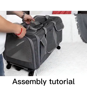 Expandable Premium Pet Carrier on Wheels Two Sided Expandable Rolling Carrier Designed for Dogs Cats