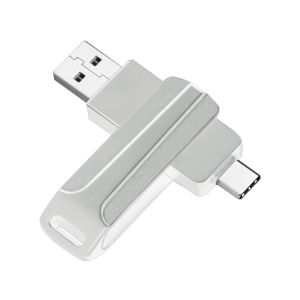 2 IN 1 Type-C USB 2.0 Flash Drive Metal Pendrive High Speed OTG USB Memory Stick 8/16/3/64/128GB Portable Gift Storage Pen Drive