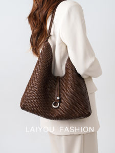Large Capacity Commuter Tote Bag Womens Handwoven Casual Single Shoulder Bag Trendy Lazy Style Leisure Handbag 2025 New