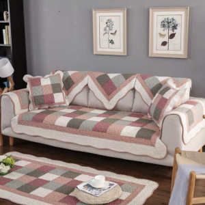 Nệm Ghế Sofa Vải Cotton Nguyên Chất Dày Dặn Có Thiết Kế Hoa Văn Phong Cách Nông Thôn Có Công Nghệ Khâu Chống Trượt Có Thể Giặt Máy