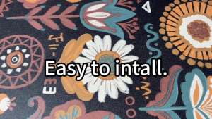 Boho Floral Peel and Stick Wallpaper Brown Tan Sunflower Retro Contact Paper for Decorative Bedroom Bathroom Dark Vintage Removable Waterproof Self Adhesive Wall Paper 120"X17.3"(14.4sq.ft)