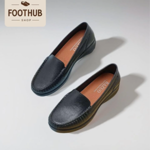 Womens Slip On Flats Shallow Loafers Nursing Nurse Shoes Soft Sole Casual Black Footwear for Daily Hospital School Wear