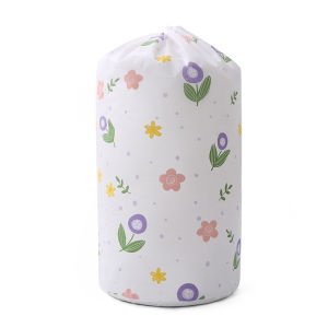 Large Capacity Cotton Quilt Bag round Bottom Drawstring Moving Organization Multi-Purpose Storage Bag Dustproof Moisture-Proof Clothing Storage Bag