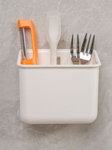 กล่องเก็บของติดผนังแบบติดผิว ชั้นวางของขนาดเล็ก กล่องใส่ของสำหรับเครื่องแปรงสีฟันและรีโมเตคอนโทรล กล่องใส่ของสำหรับใช้ในครัวเรือน