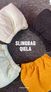 QIELA - Tas Mini Selempang Wanita Termurah / Tas Selempang Mini Corduroy Terbaru Kekinian