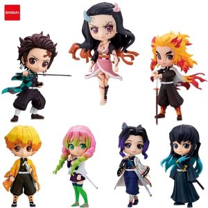 Bandai | Bộ Mô Hình PVC Qposket 15cm Anime Diệt Quỷ - Nezuko Tanjirou Zenitsu Inosuke Kyoujurou Giyuu - Đồ Chơi Mô Hình Dễ Thương Làm Quà Tặng Cho Trẻ Em