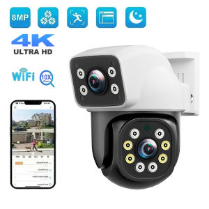 abay | 4K WiFi IP Camera Dual Lens Outdoor Auto Tracking Two Way Audio Dual Screen HD Night Vision CCTV Cameras Security Surveillance
